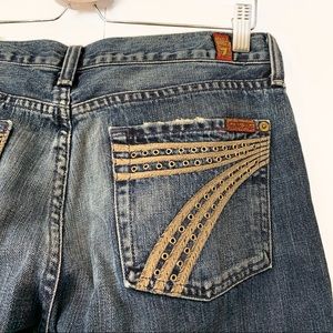 7 For All Mankind Dojo Jeans Grommets Rivets Sz 30